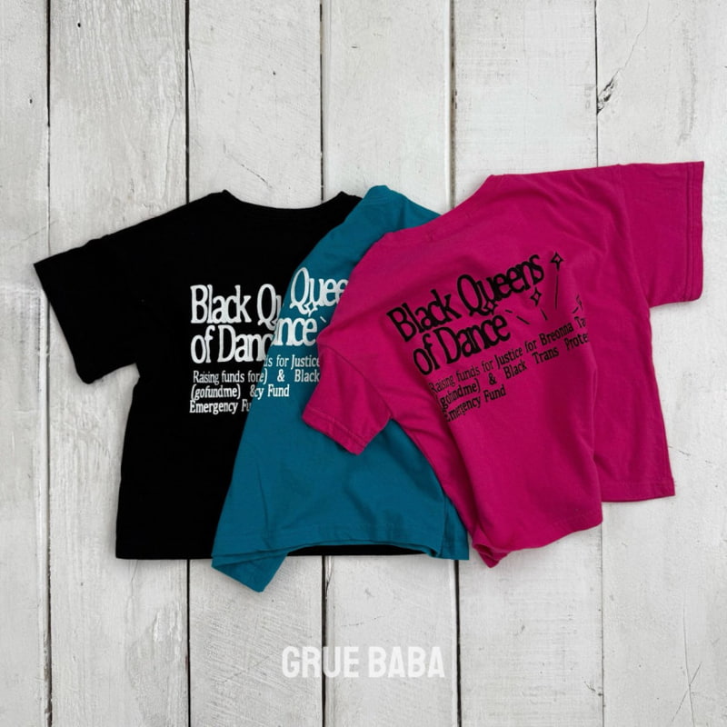 Grue Baba - Korean Children Fashion - #kidzfashiontrend - Black Tee - 2