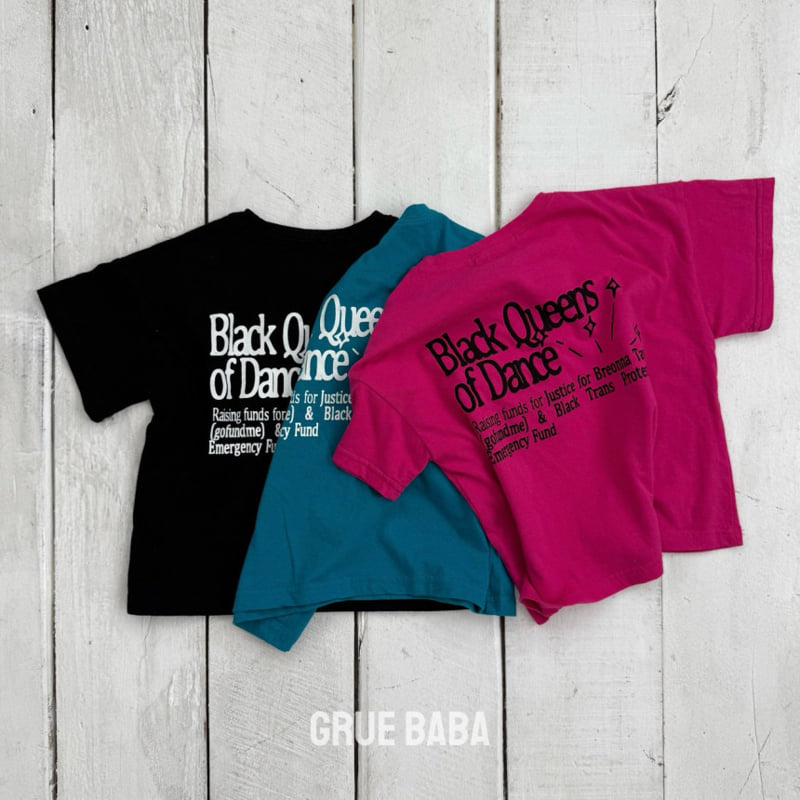 Grue Baba - Korean Children Fashion - #kidzfashiontrend - Black Tee - 2