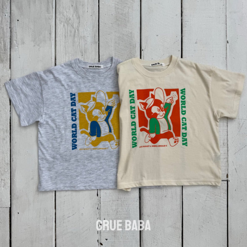 Grue Baba - Korean Children Fashion - #prettylittlegirls - Cat the Day Tee