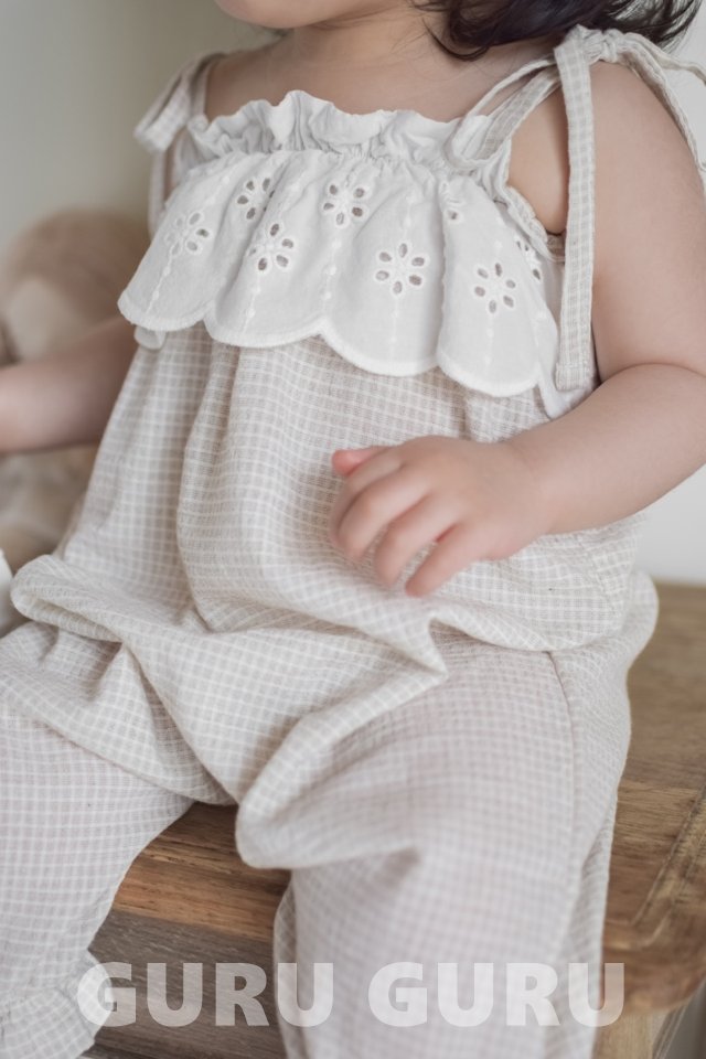Guru Guru - Korean Baby Fashion - #babyboutique - Embroidered Overalls - 7