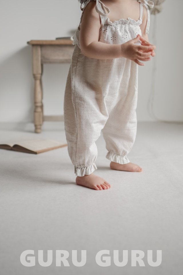 Guru Guru - Korean Baby Fashion - #babyboutiqueclothing - Embroidered Overalls - 9