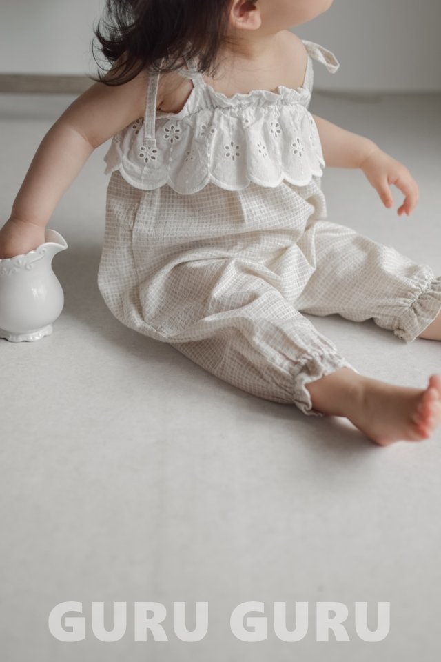 Guru Guru - Korean Baby Fashion - #babyfashion - Embroidered Overalls - 11