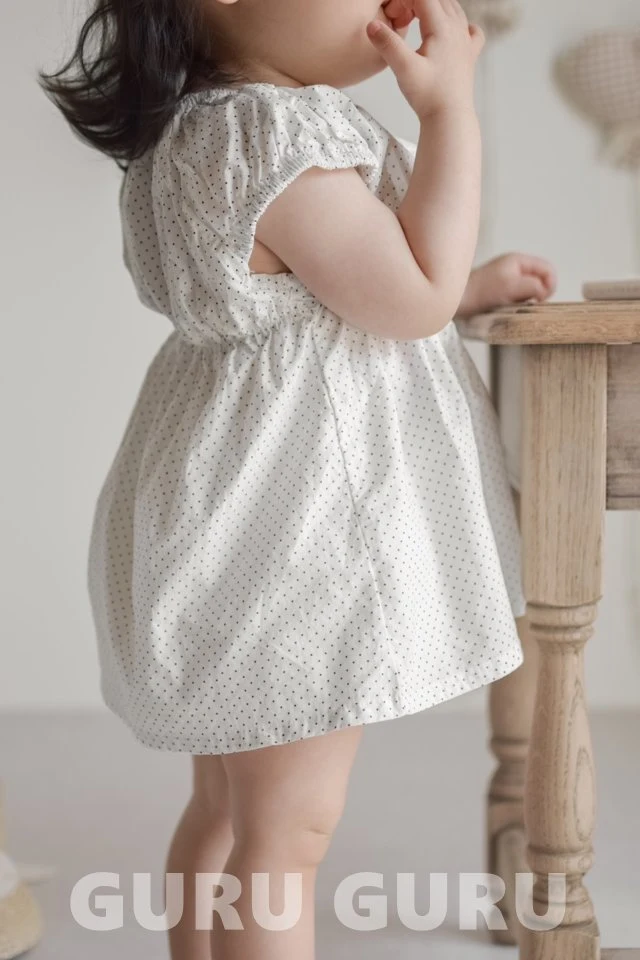 Guru Guru - Korean Baby Fashion - #babylifestyle - Dot One-piece - 11