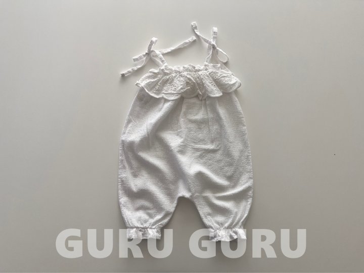 Guru Guru - Korean Baby Fashion - #babyoutfit - Embroidered Overalls - 2