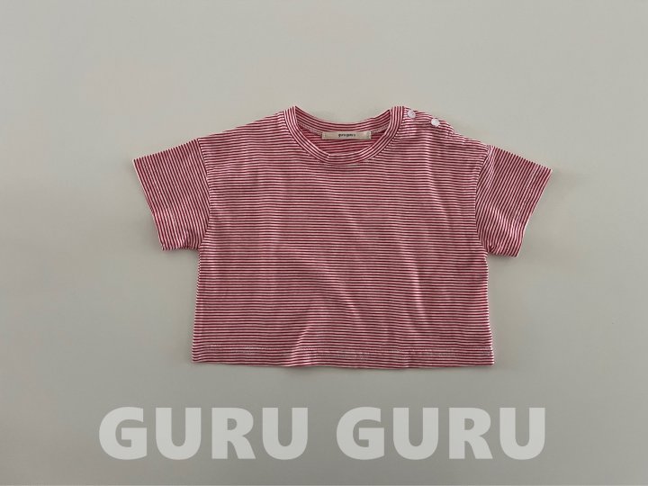 Guru Guru - Korean Baby Fashion - #babyoutfit - Button Tee - 2