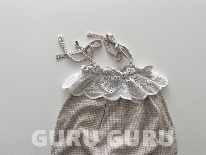 Guru Guru - Korean Baby Fashion - #babyoutfit - Embroidered Overalls - 4