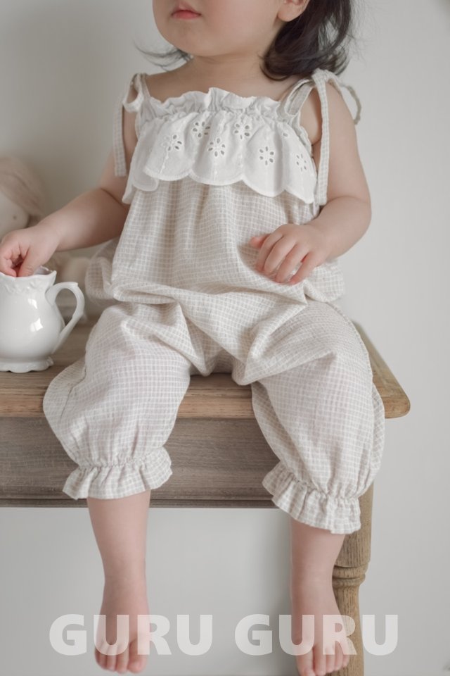 Guru Guru - Korean Baby Fashion - #onlinebabyshop - Embroidered Overalls - 6