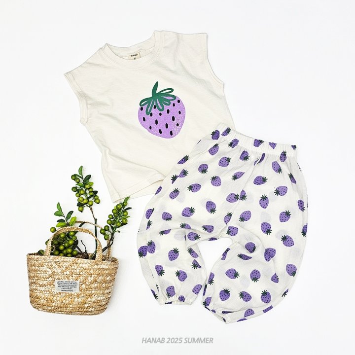 Hanab - Korean Children Fashion - #kidsshorts - Strawberry Set - 4