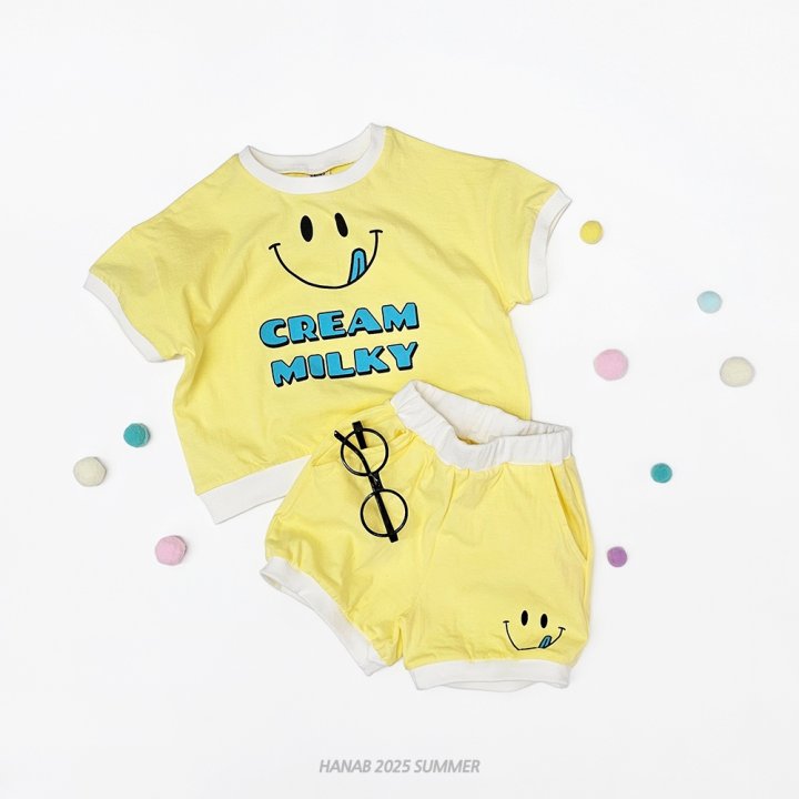 Hanab - Korean Children Fashion - #minifashionista - Cream Set - 2