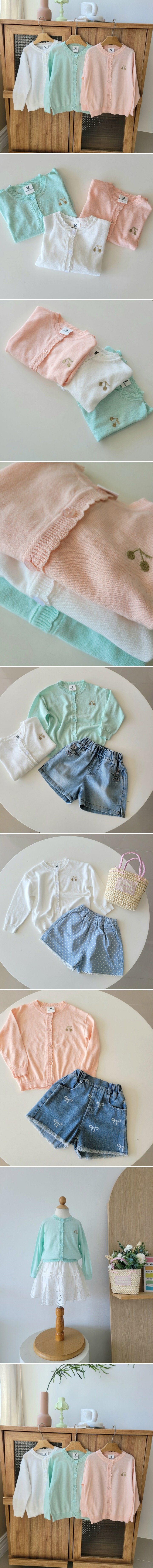 Cherry Embroidery Cardigan by Hanacoco for Child - view 1