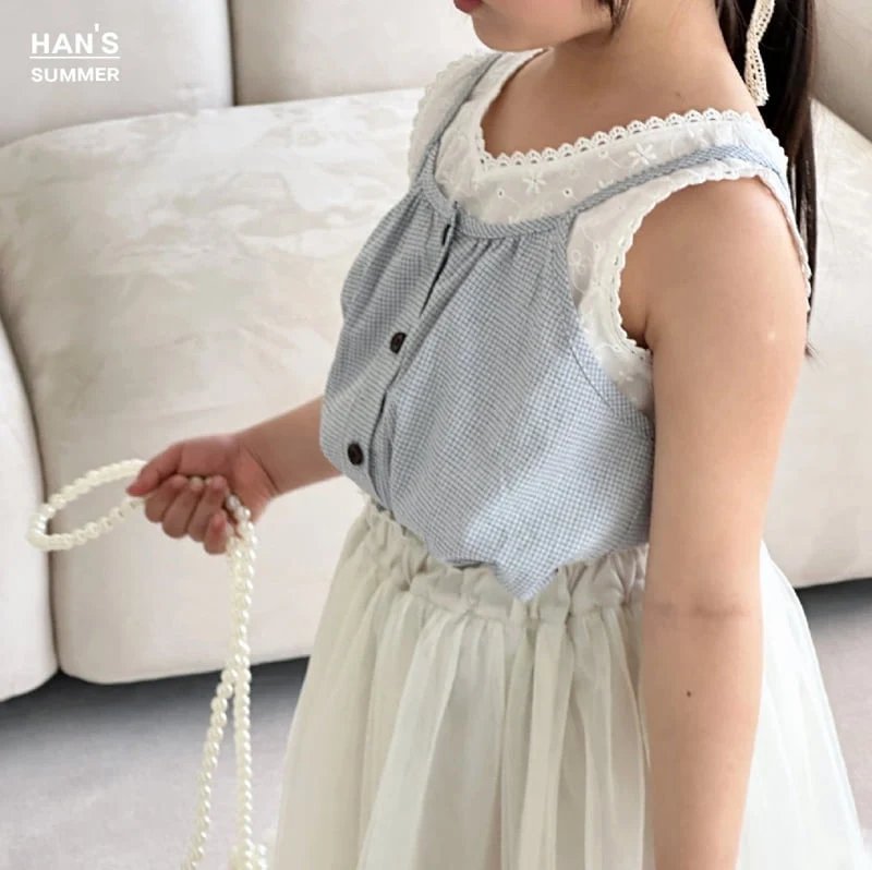 Han's - Korean Children Fashion - #Kfashion4kids - Camel Layered Sleeveless Blouse - 9