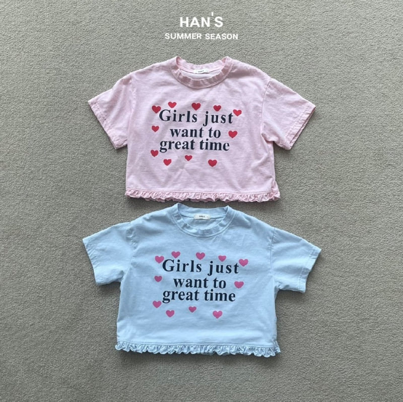 Han's - Korean Children Fashion - #Kfashion4kids - Time Heart Tee