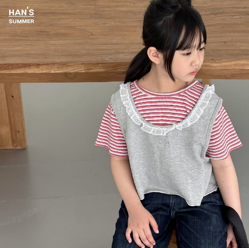 Han's - Korean Children Fashion - #childofig - Meli Cropped Sleeveless Tee - 12