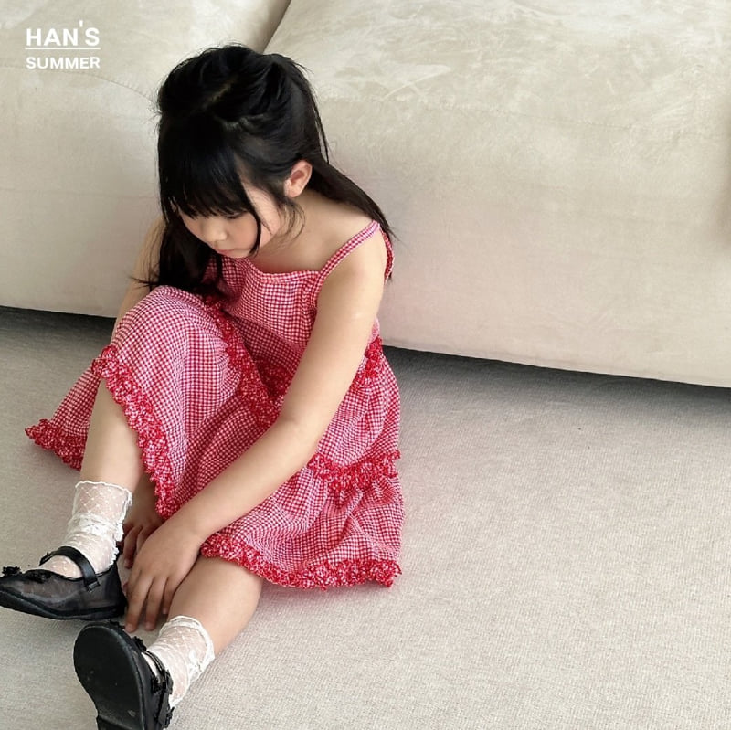 Han's - Korean Children Fashion - #prettylittlegirls - Kelly Check One-piece - 4