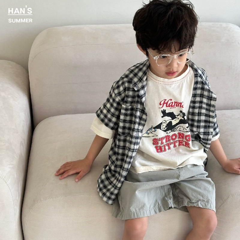 Han's - Korean Children Fashion - #childrensboutique - Snail Check Shirt - 9