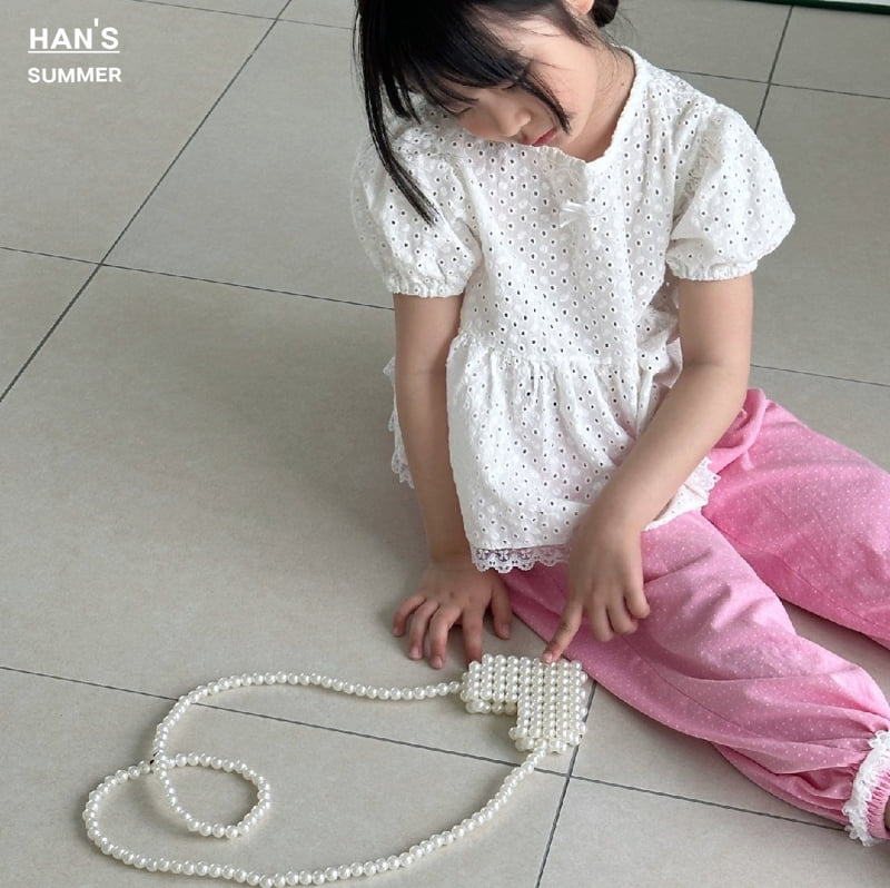 Han's - Korean Children Fashion - #discoveringself - Cony Ribbon Blouse - 4