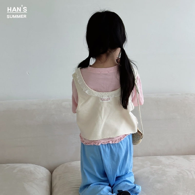 Han's - Korean Children Fashion - #littlefashionista - Meli Cropped Sleeveless Tee - 5