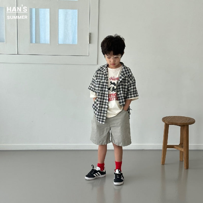 Han's - Korean Children Fashion - #minifashionista - Snail Check Shirt - 5