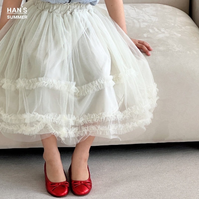 Han's - Korean Children Fashion - #prettylittlegirls - Shuni Cancan Mesh Skirt - 5