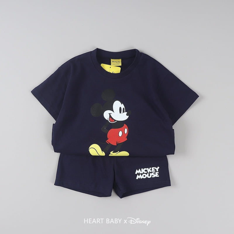 Heart Baby - Korean Children Fashion - #fashionkids - M Short Sleeve Top Bottom Set - 6
