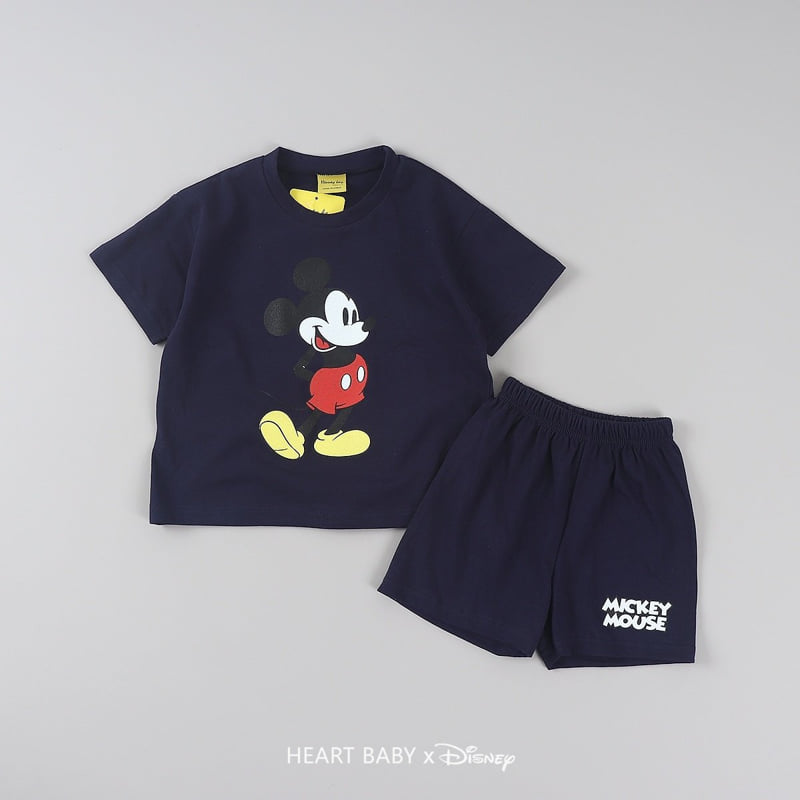 Heart Baby - Korean Children Fashion - #kidsshorts - M Short Sleeve Top Bottom Set - 7