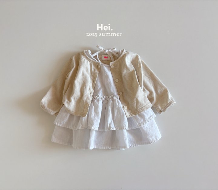 Hei - Korean Children Fashion - #designkidswear - Linen Cream One-piece - 8