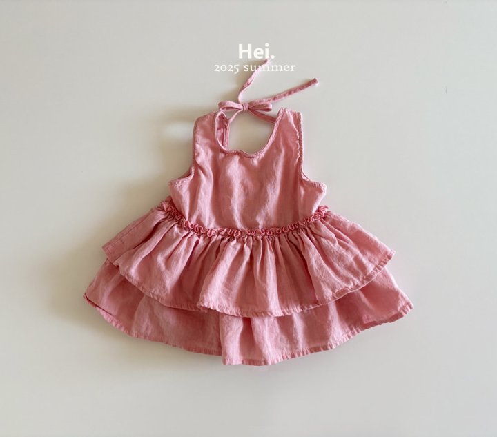 Hei - Korean Children Fashion - #fashionkids - Linen Cream One-piece - 10