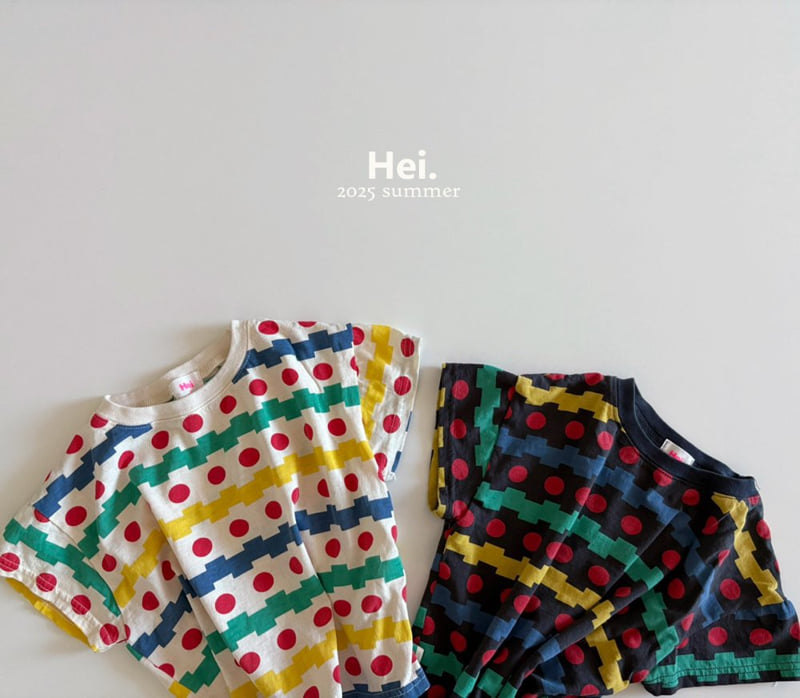 Hei - Korean Children Fashion - #kidsshorts - Shape Tee
