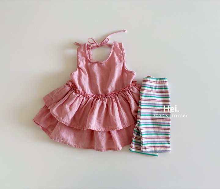 Hei - Korean Children Fashion - #kidsstore - Linen Cream One-piece - 12