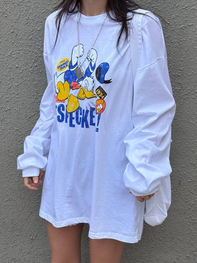 Heil - Korean Women Fashion - #momslook - Pigment Donald Tee - 5