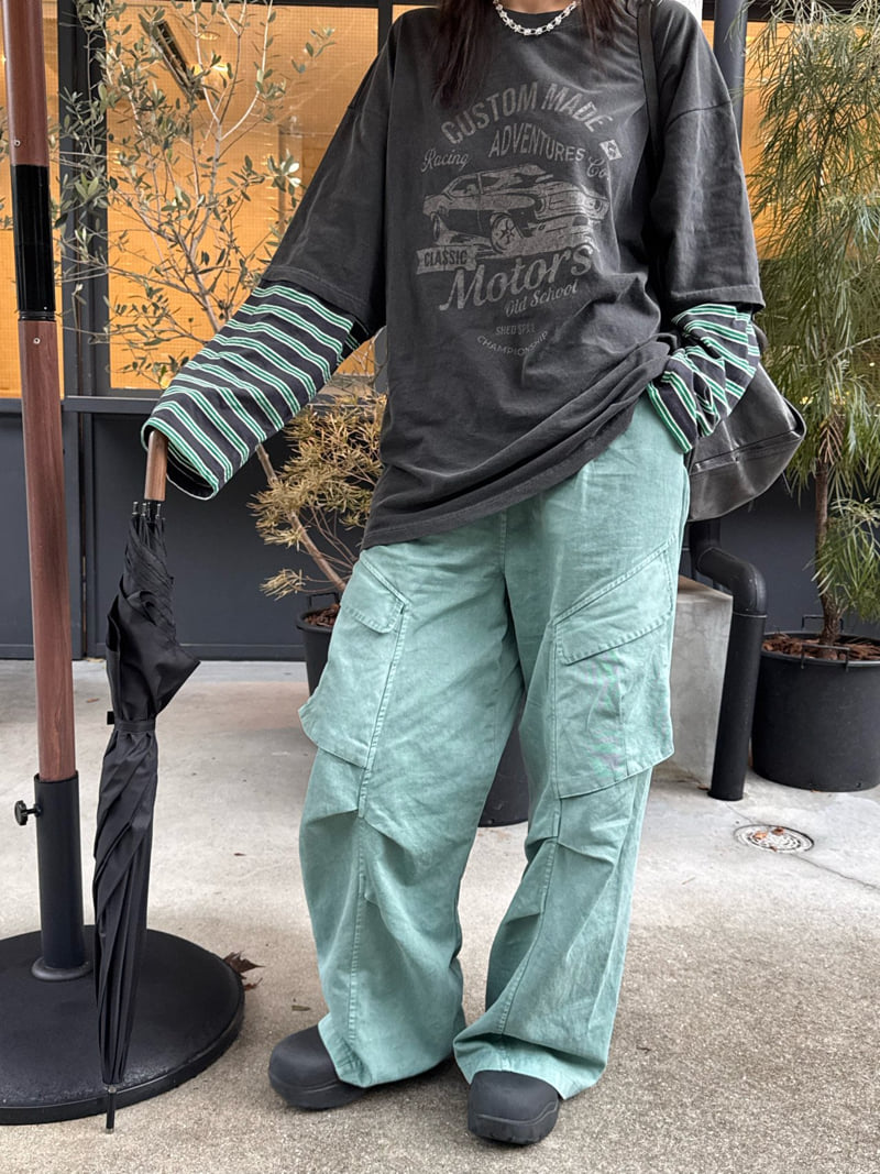 Heil - Korean Women Fashion - #momslook - Pigment Line Pants - 8