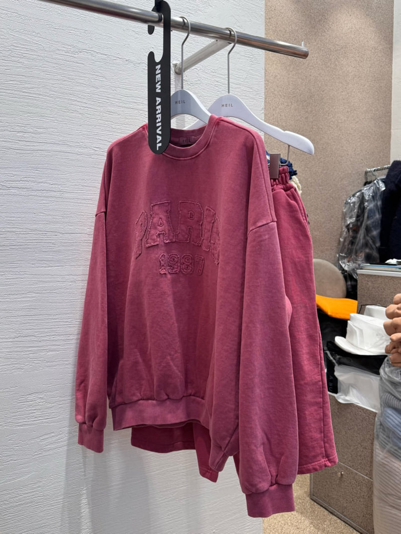 Heil - Korean Women Fashion - #momslook - Pigment Embroidery Sweatshirts - 5