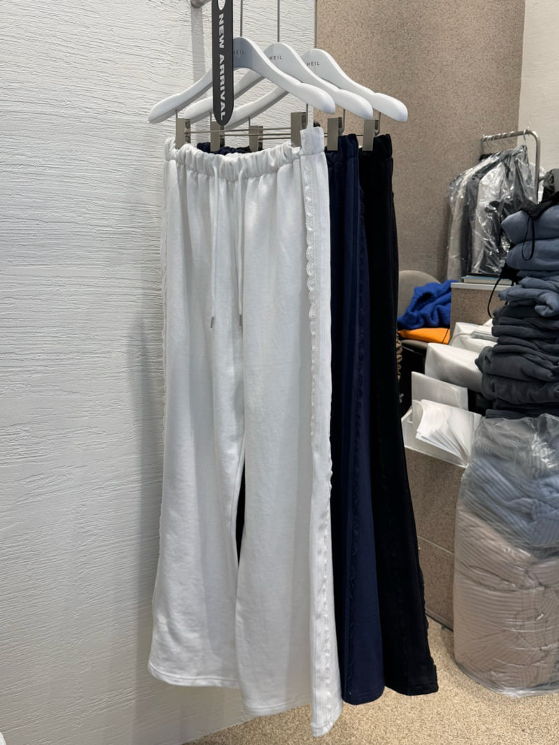 Heil - Korean Women Fashion - #thelittlethings - Lace Track Pants - 4