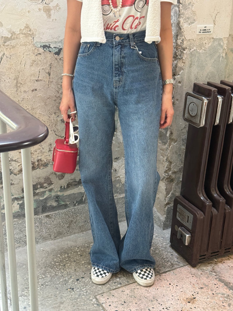 Heil - Korean Women Fashion - #momslook - Rose Denim Pants - 5