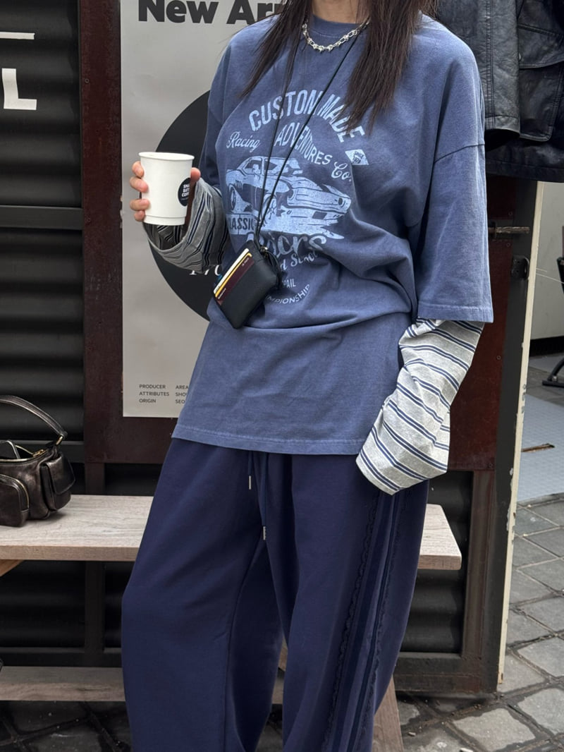 Heil - Korean Women Fashion - #pursuepretty - Pigment Motor Stripe Tee - 7