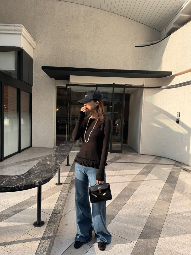 Heil - Korean Women Fashion - #restrostyle - Water Frill Tee - 2