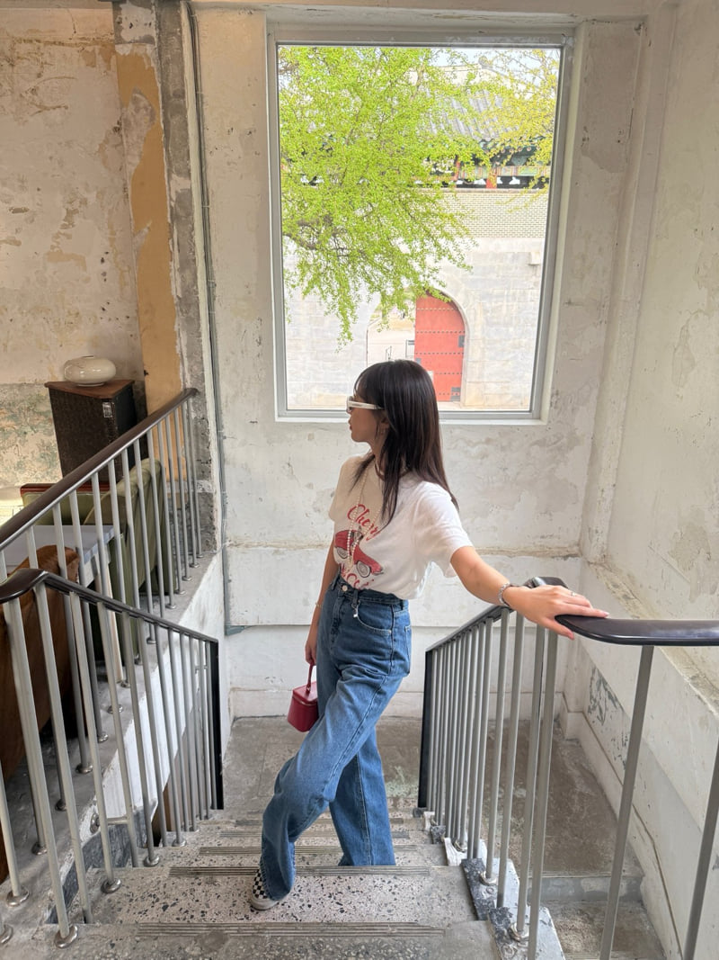 Heil - Korean Women Fashion - #thatsdarling - Rose Denim Pants - 3