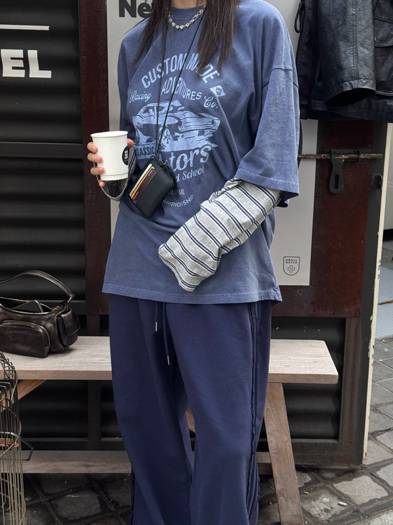 Heil - Korean Women Fashion - #vintagekidsstyle - Pigment Motor Stripe Tee - 6