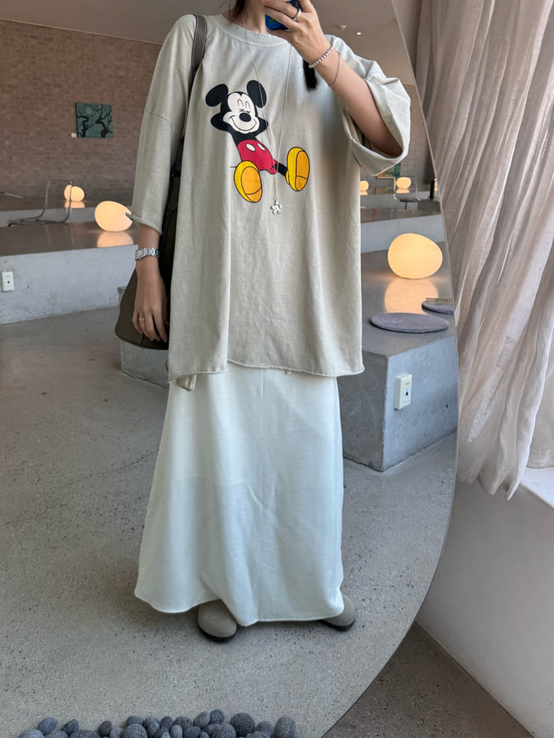Heil - Korean Women Fashion - #vintageinspired - Pigment Sleeping Tee - 4