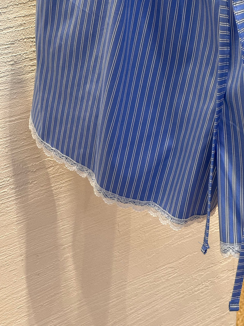 Heil - Korean Women Fashion - #womensfashion - Lace Stripe Pants - 5
