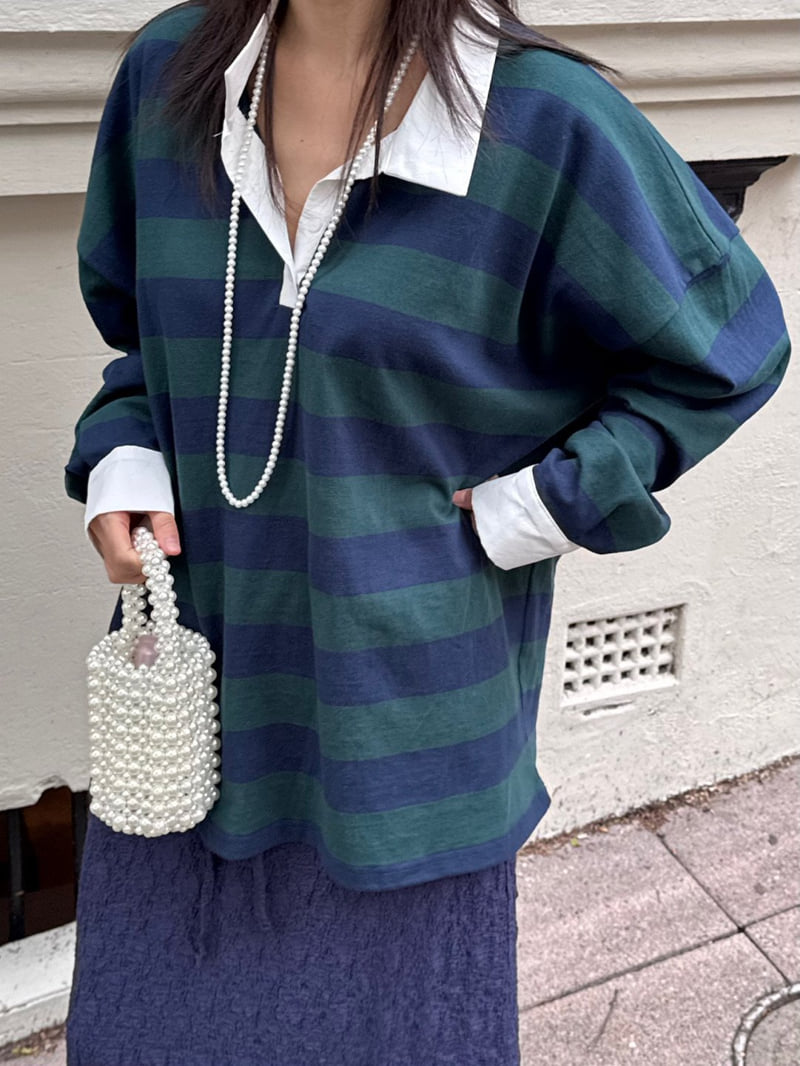 Heil - Korean Women Fashion - #womensfashion - Stripe Shirt