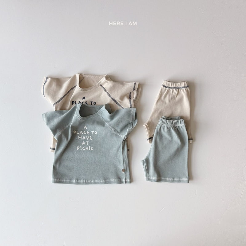Here I Am - Korean Children Fashion - #designkidswear - Picnic Raglan Set