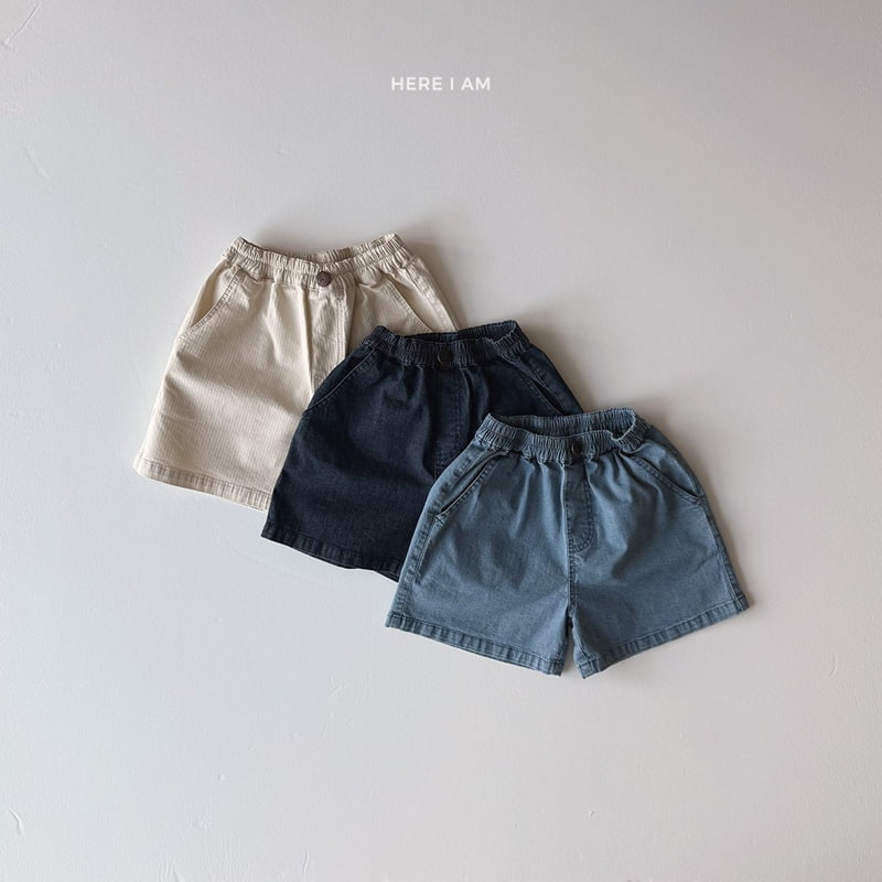 Here I Am - Korean Children Fashion - #designkidswear - Essential Cotton Denim Short Pants - 7