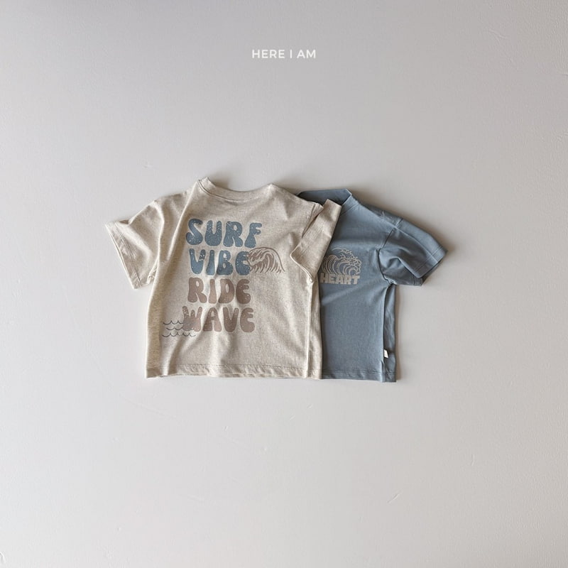 Here I Am - Korean Children Fashion - #kidsshorts - Heart Surfing Tee