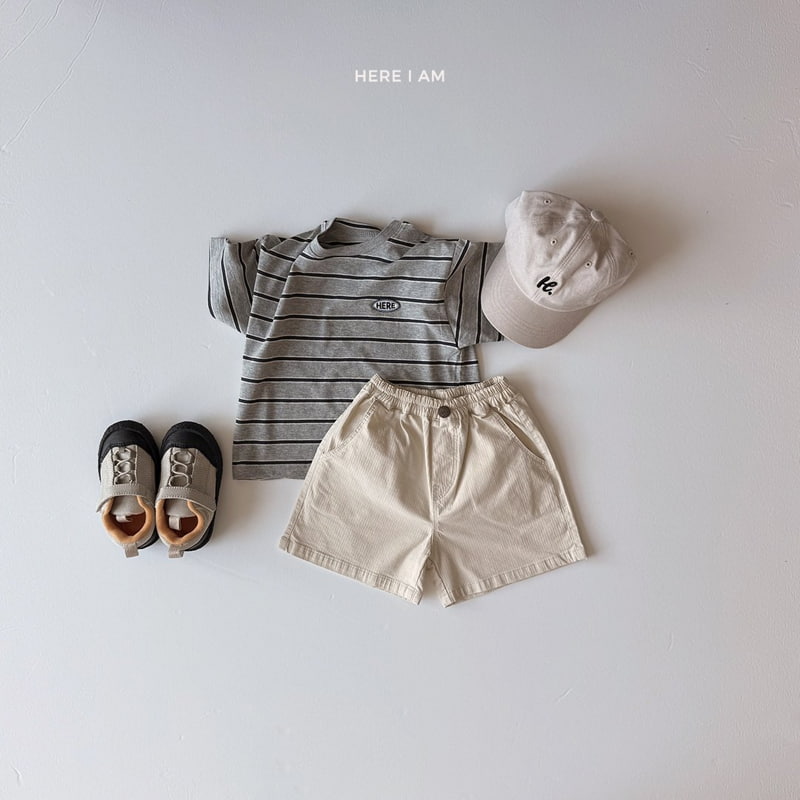 Here I Am - Korean Children Fashion - #kidsshorts - Essential Cotton Denim Short Pants - 10