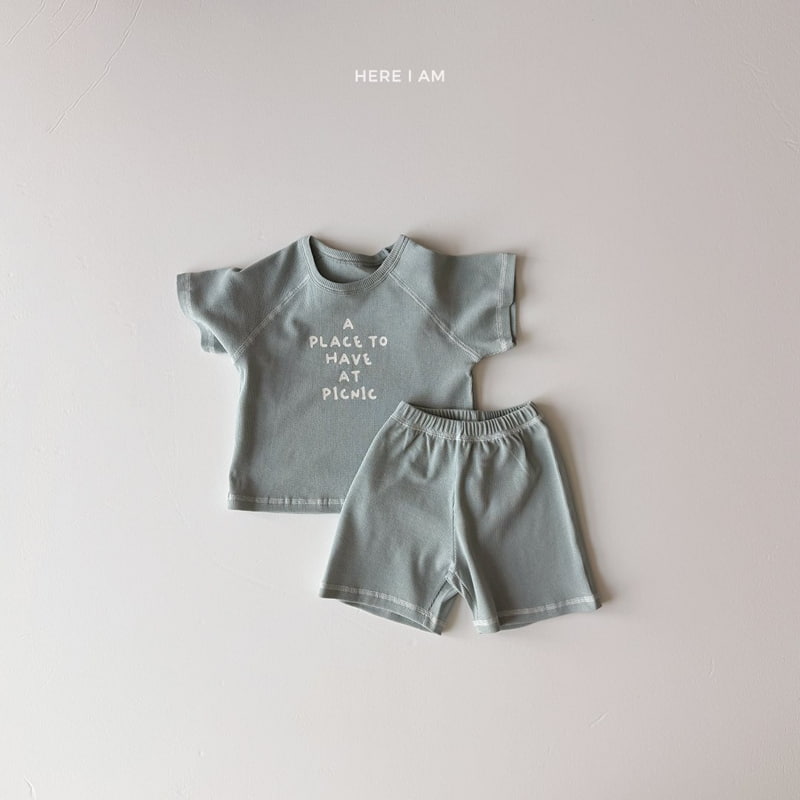 Here I Am - Korean Children Fashion - #kidsstore - Picnic Raglan Set - 5