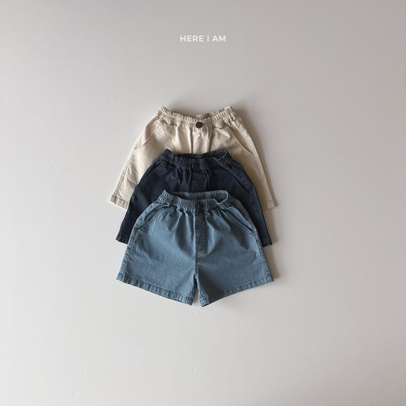 Here I Am - Korean Children Fashion - #magicofchildhood - Essential Cotton Denim Short Pants