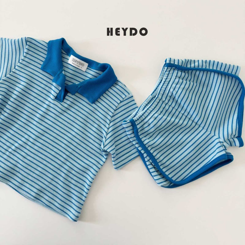 Heydo - Korean Children Fashion - #prettylittlegirls - Jelly Collar Top Bottom Set - 4