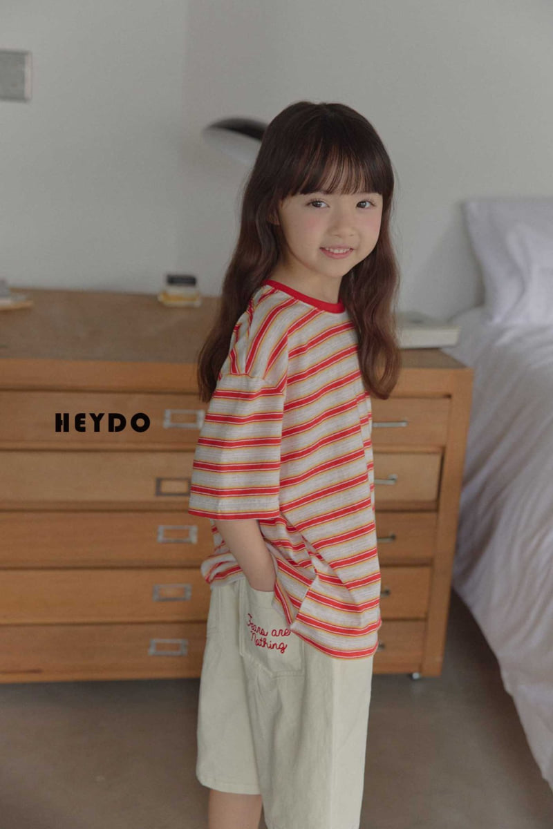Heydo - Korean Children Fashion - #childofig - Label Stripe Tee - 12
