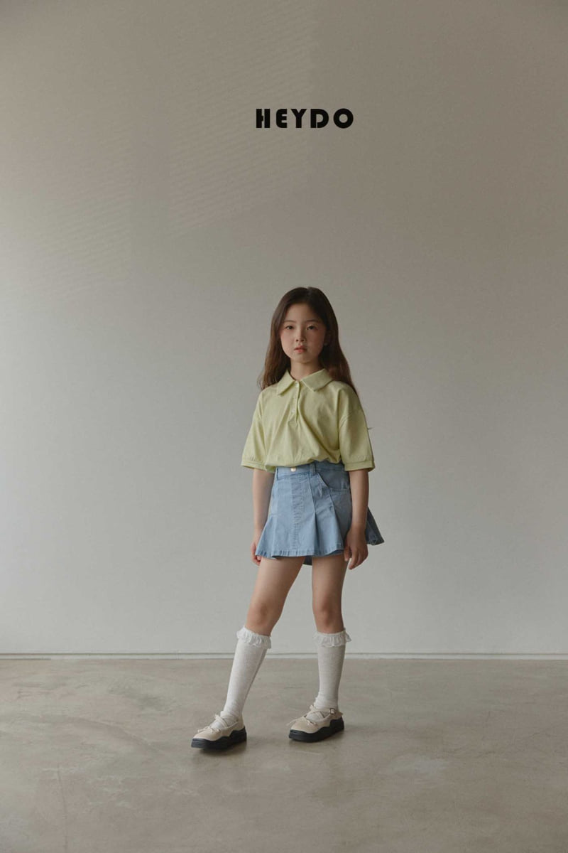 Heydo - Korean Children Fashion - #childrensboutique - Mimi Pleated Denim Skirt - 12